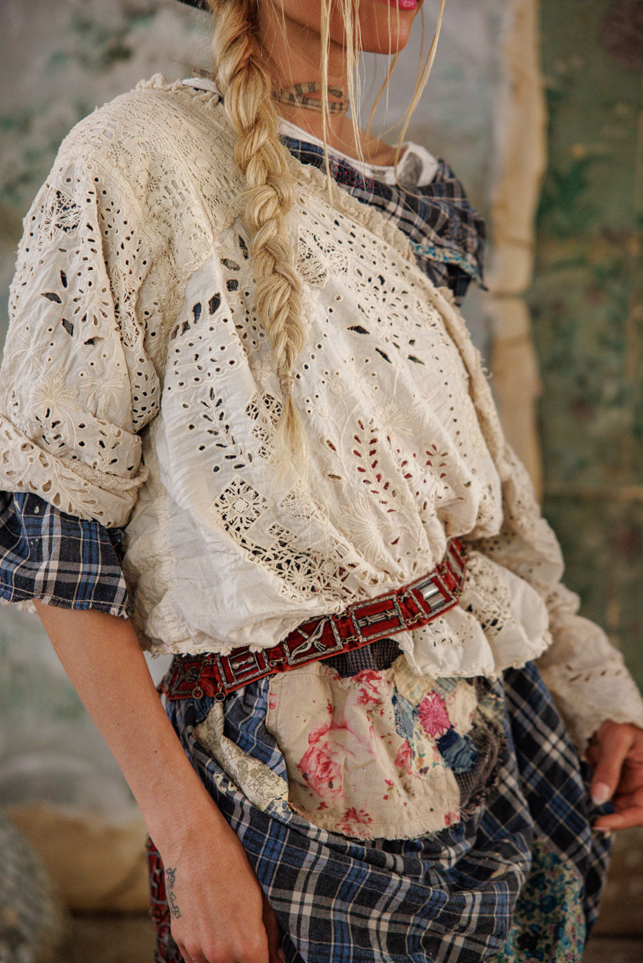 Magnolia Pearl Eyelet Adelise Blouse 2260 - Antique White