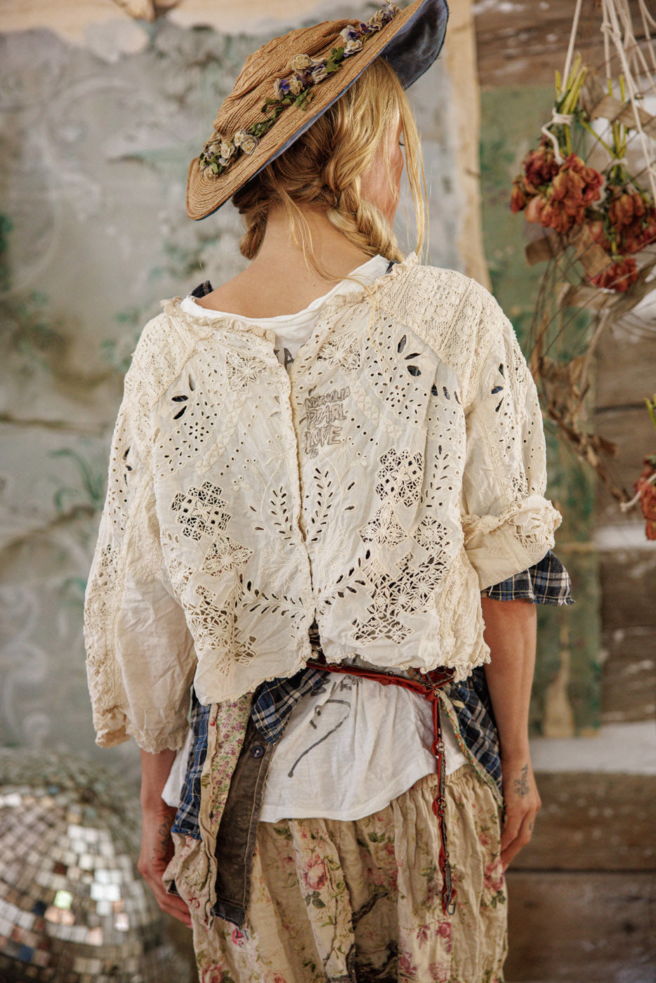 Magnolia Pearl Eyelet Adelise Blouse 2260 - Antique White