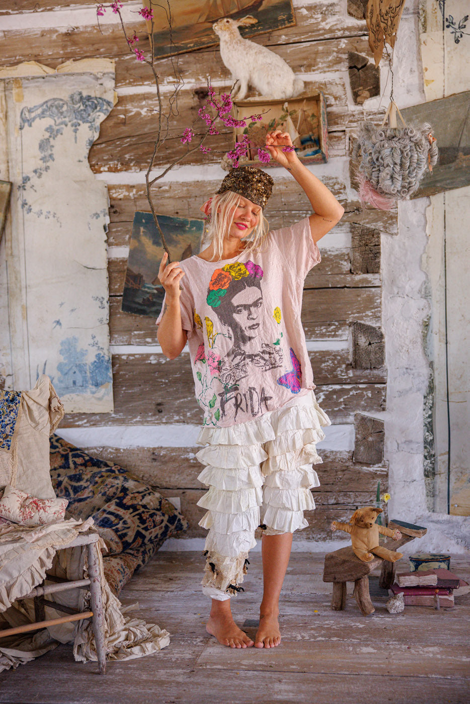 Magnolia Pearl Frida Art Is The Remedy Tee 2310 - Lychee Blossom