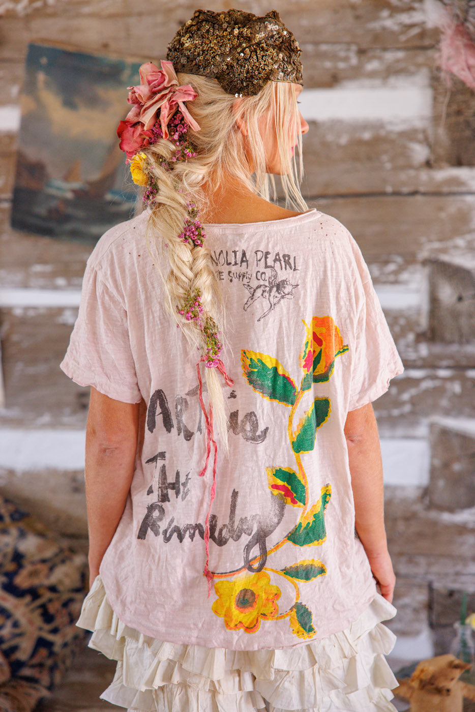 Magnolia Pearl Frida Art Is The Remedy Tee 2310 - Lychee Blossom