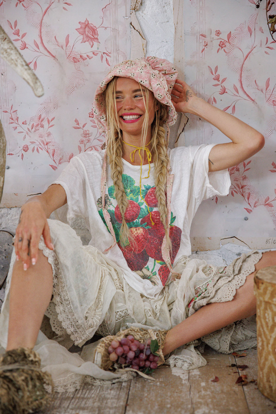 Magnolia Pearl Strawberry Blooms Tee 2361 - True