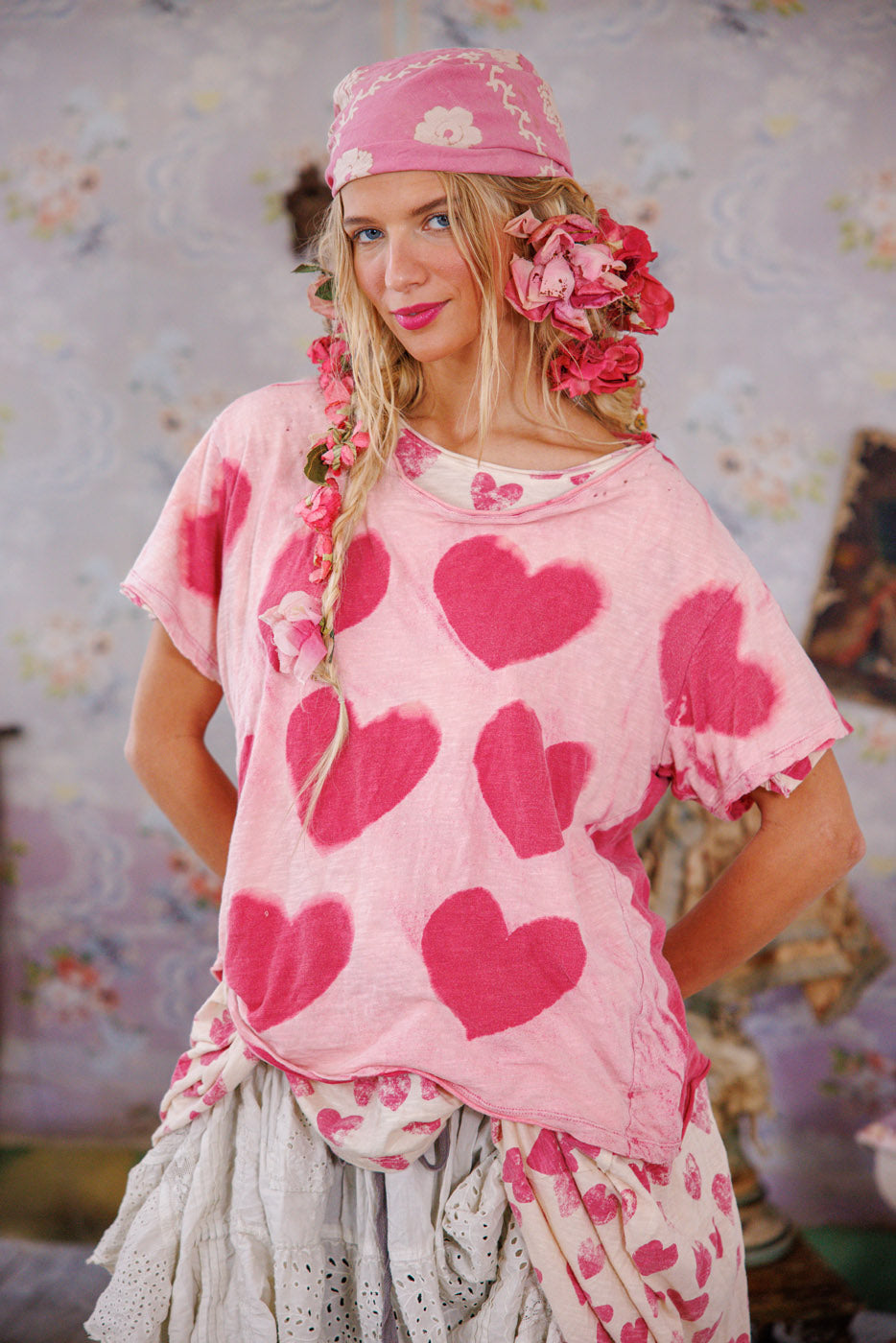Magnolia Pearl Faded Heart Tee 2384 - Bandana