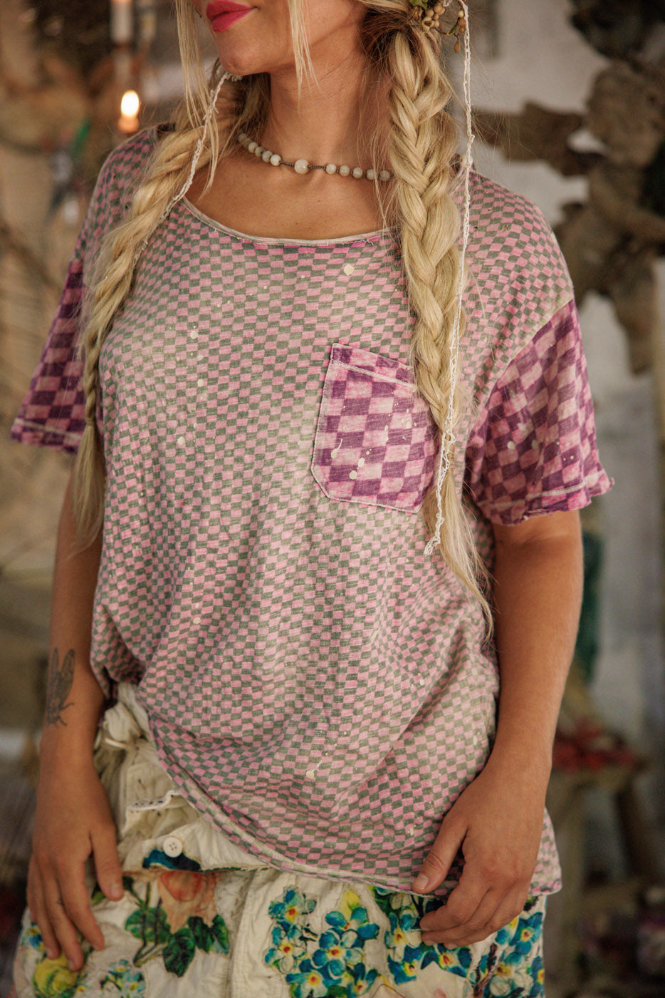 Magnolia Pearl Piecewise Pocket Tee 2405 - Hatter