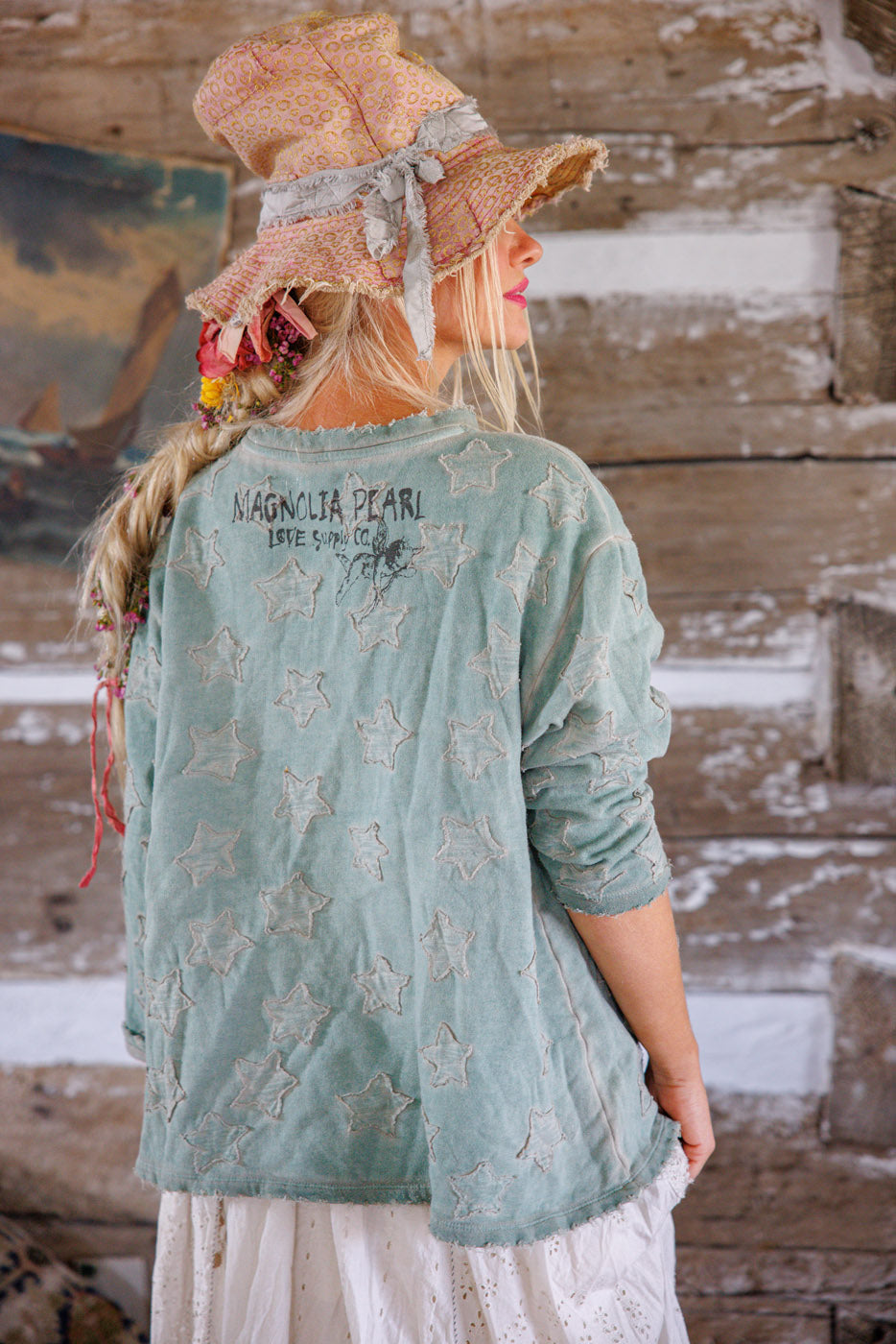 Magnolia Pearl Little Star Hermosa Sweatshirt 2421 - Garden Sage