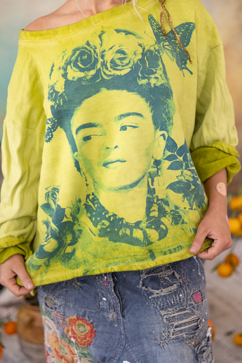 Magnolia Pearl Frida Hermosa Sweatshirt 2432 - Sunshine