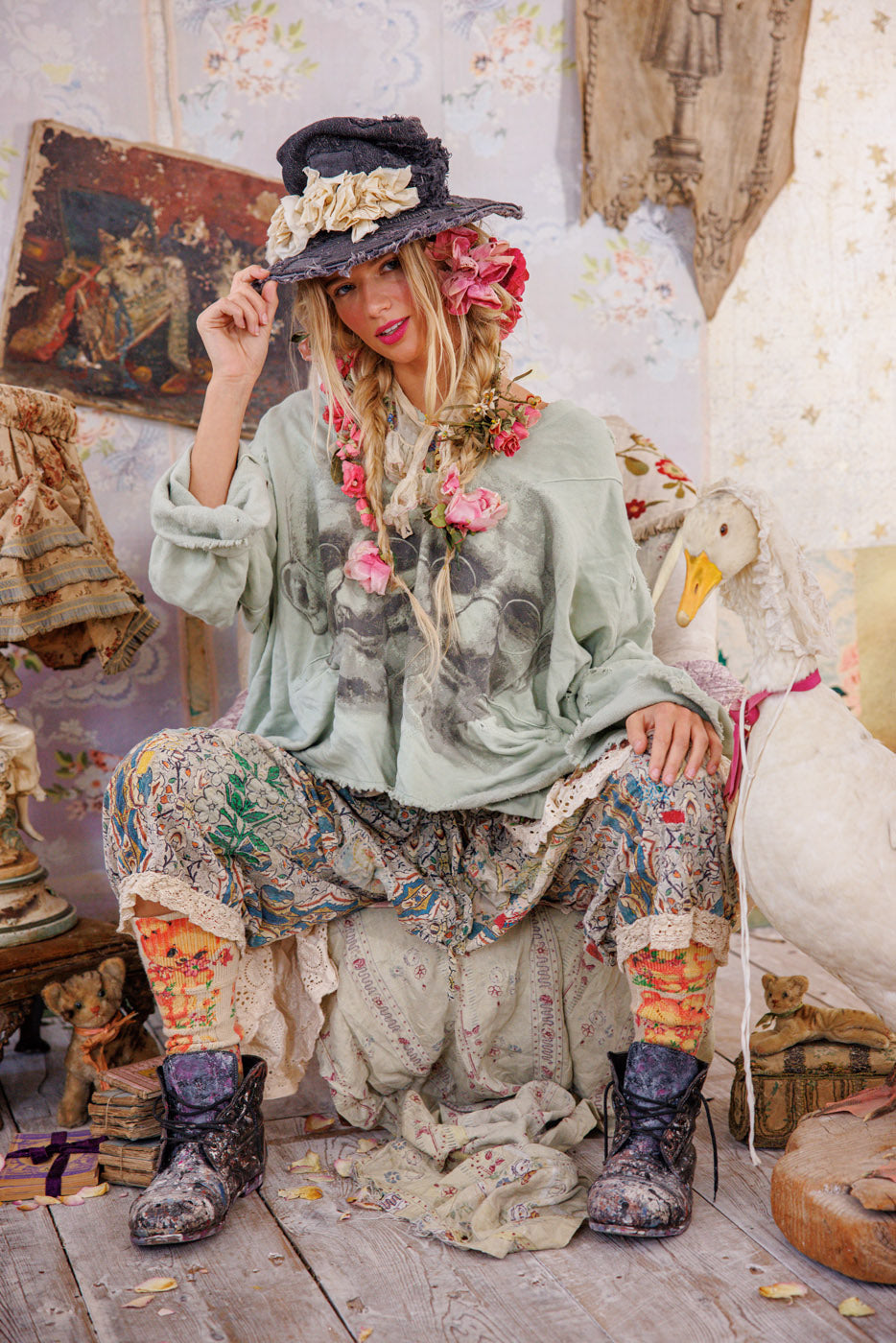 Magnolia Pearl Bapu Fritza Hoodie 2449 - Dove Ash