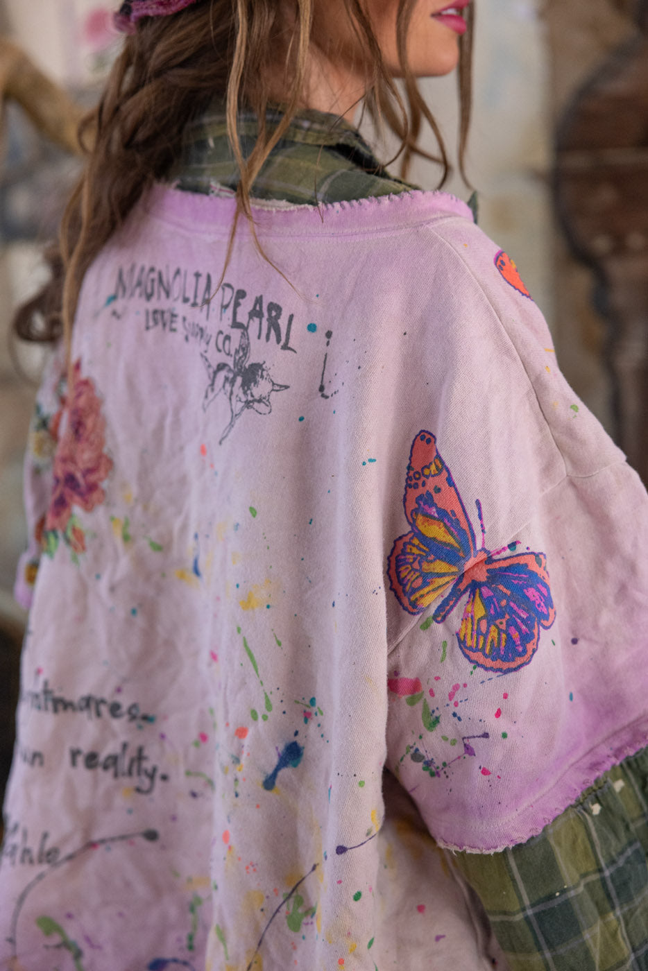 Magnolia Pearl Frida del Sol Vetiver Sweatshirt 2595 - Allium Dip Dye