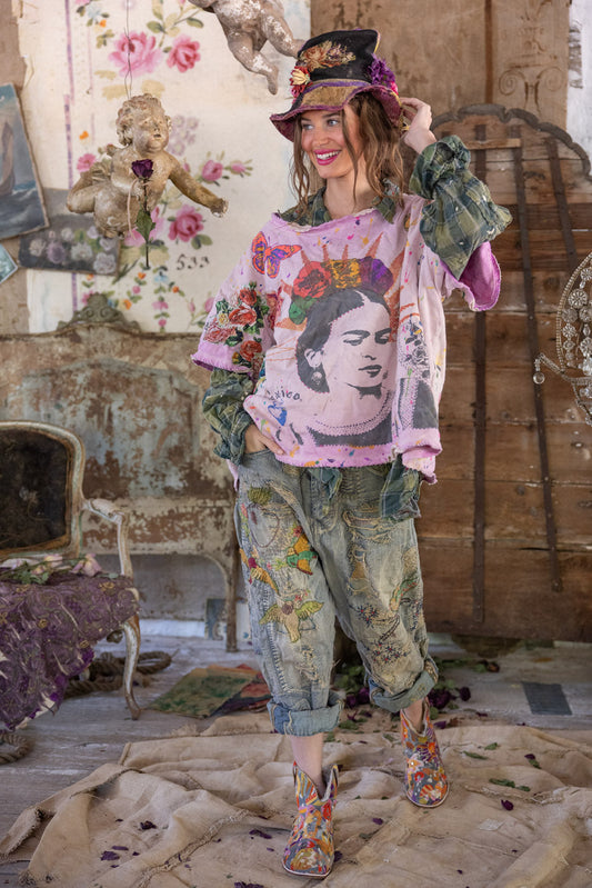 Magnolia Pearl Frida del Sol Vetiver Sweatshirt 2595 - Allium Dip Dye