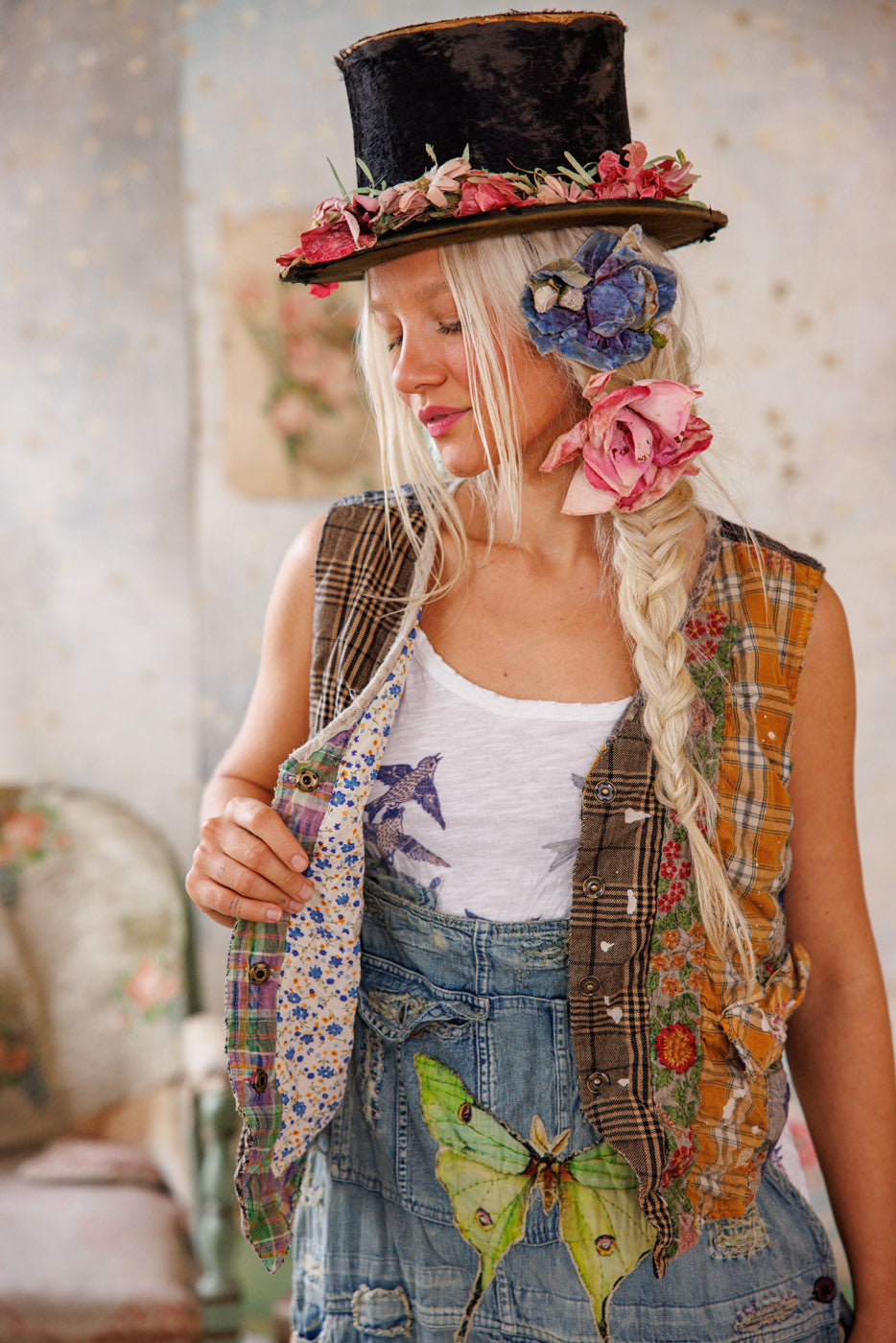 Magnolia Pearl Patchwork Andriy Vest 084 - Madras Yellow