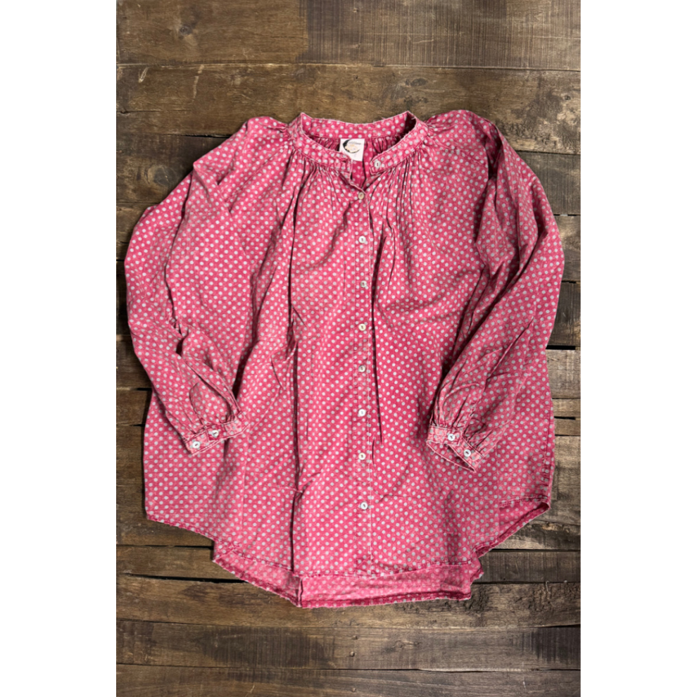 Jaded Gypsy Sweet Nothings Shirt - Scarlet Dot - O/S