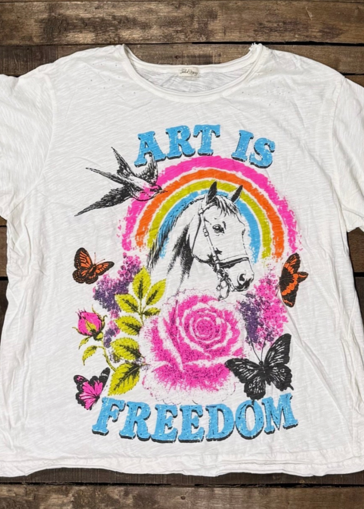 House of Jaded Gypsy Weathered and Worn Tee - Derby