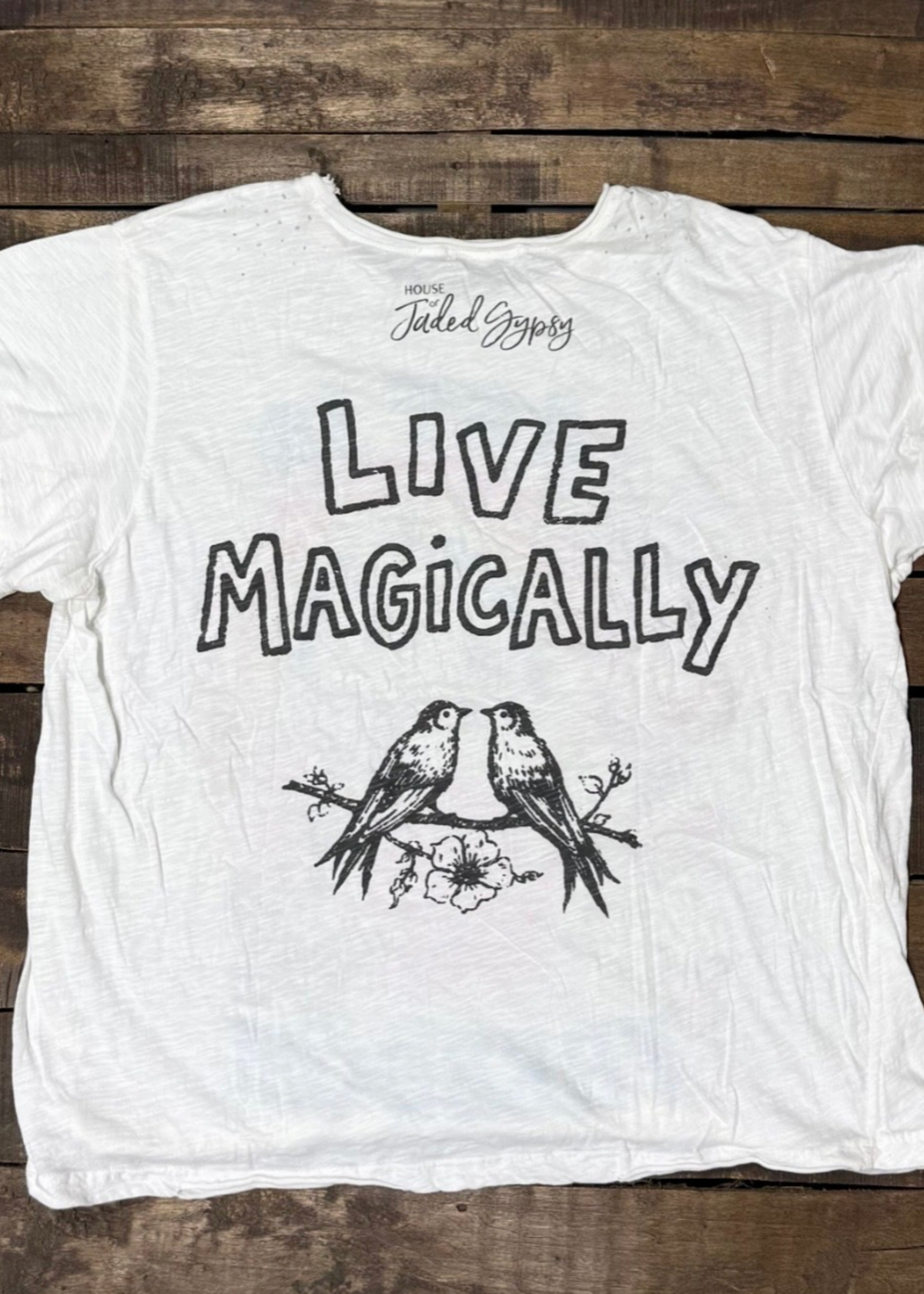 House of Jaded Gypsy Weathered and Worn Tee - Derby
