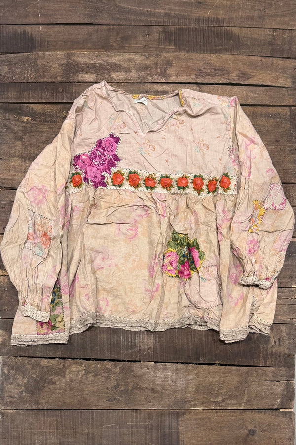 Jaded Gypsy Weathered Wildflower Top - Roses