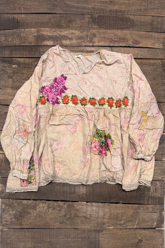 Jaded Gypsy Weathered Wildflower Top - Roses