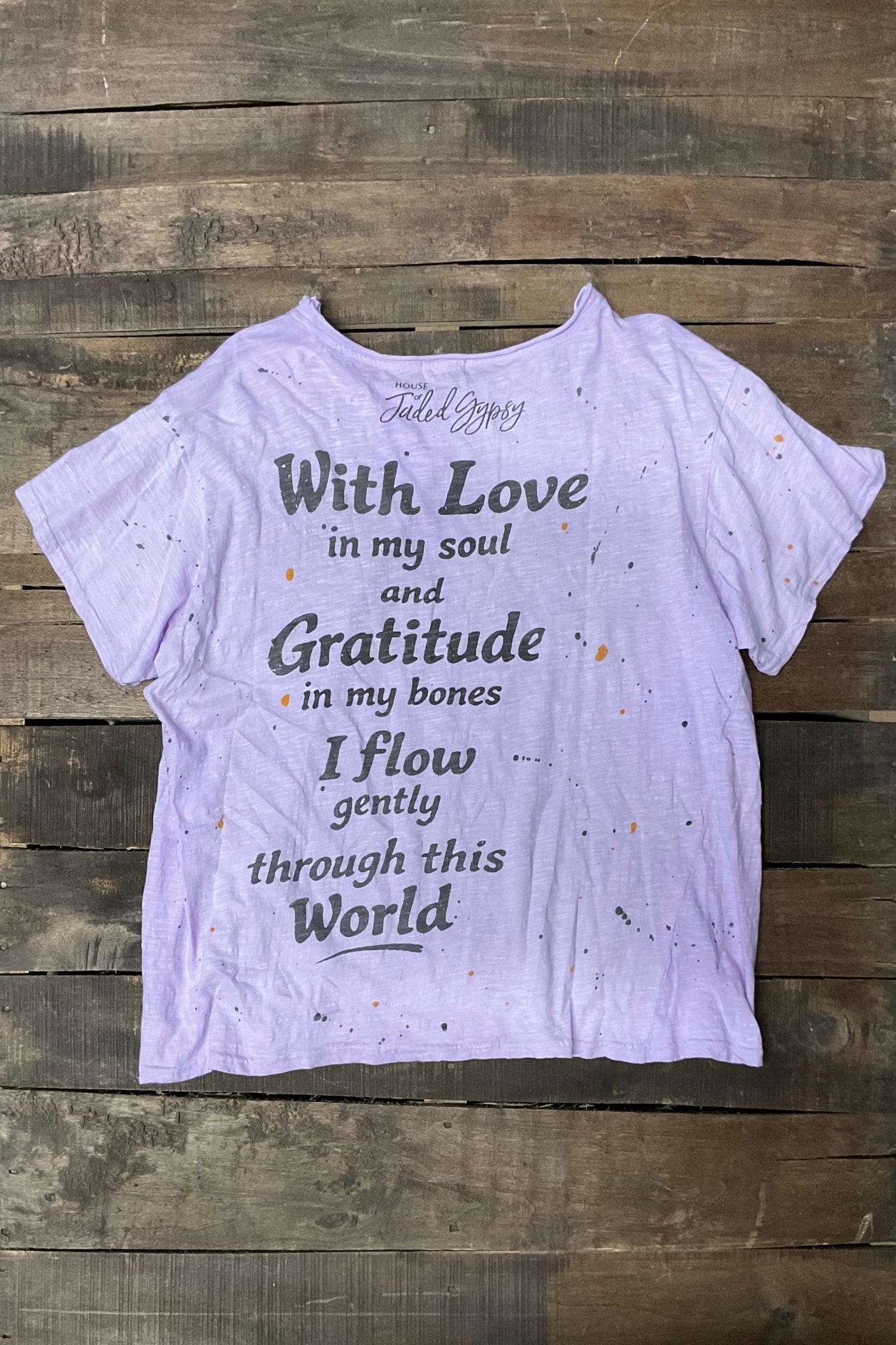 Jaded Gypsy Worn and Weathered Tee - Moon Dust