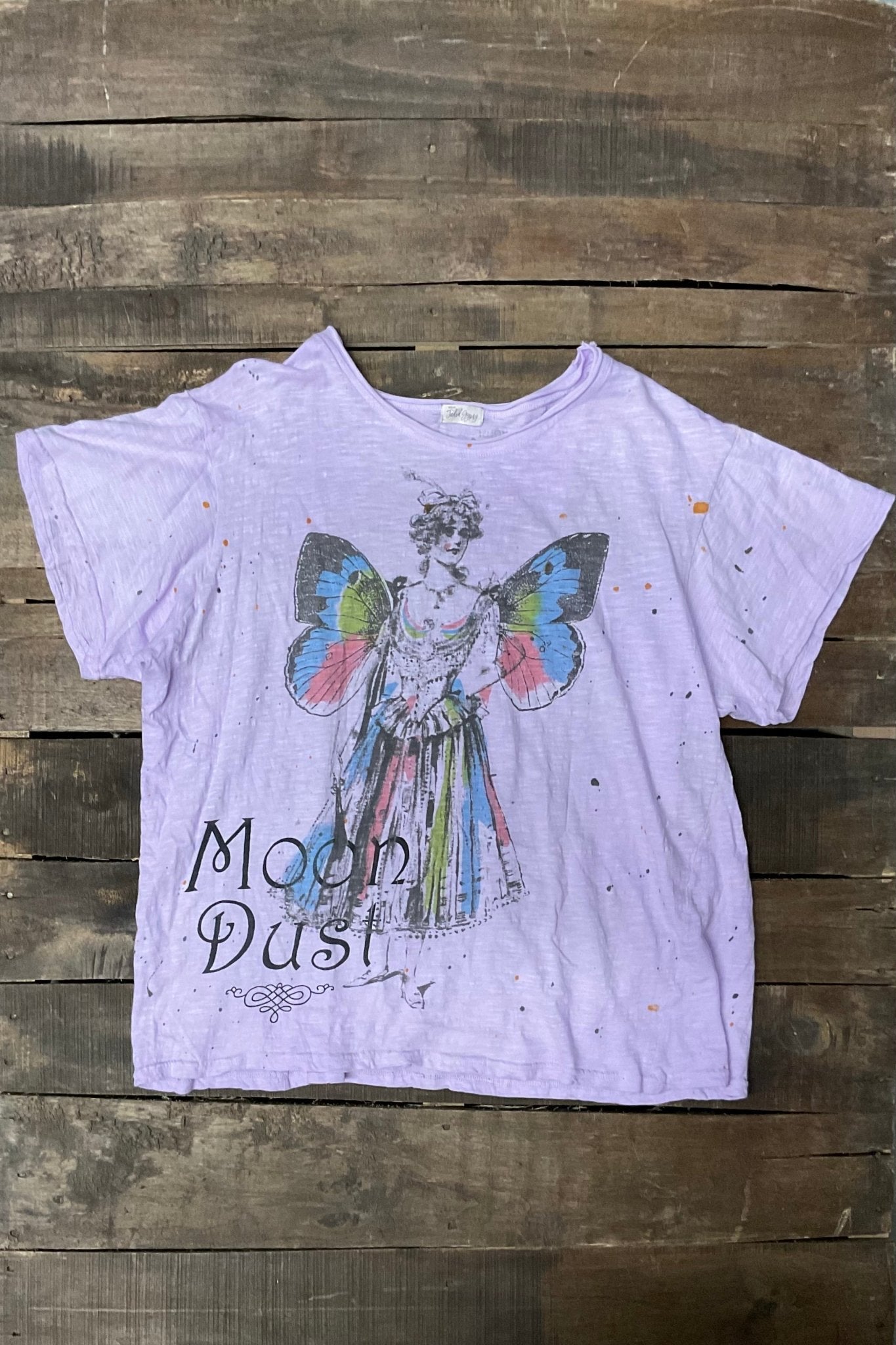 Jaded Gypsy Worn and Weathered Tee - Moon Dust